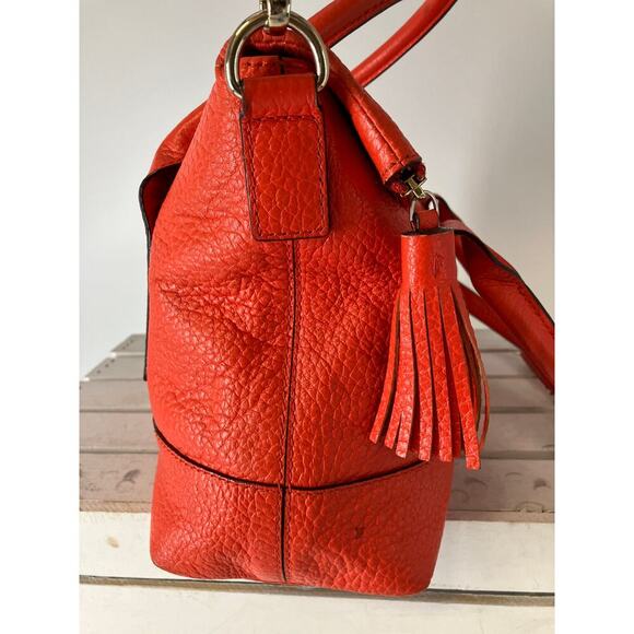 KATE SPADE LARGE ORANGE PEBBLED LEATHER CROSSBODY BAG - Picture 2 of 16